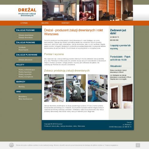 Żaluzje drewniane - Ząbki