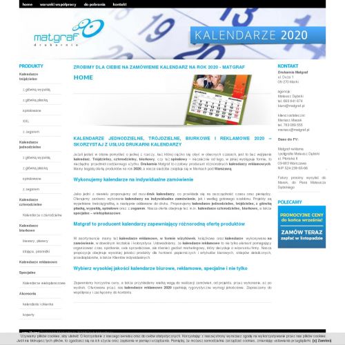 Warszawa - drukarnia kalendarzy