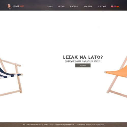 Leżak personalizowany na zamówienie w Krakowie