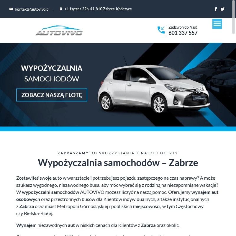 Wypożyczalnia samochodów osobowych - Zabrze