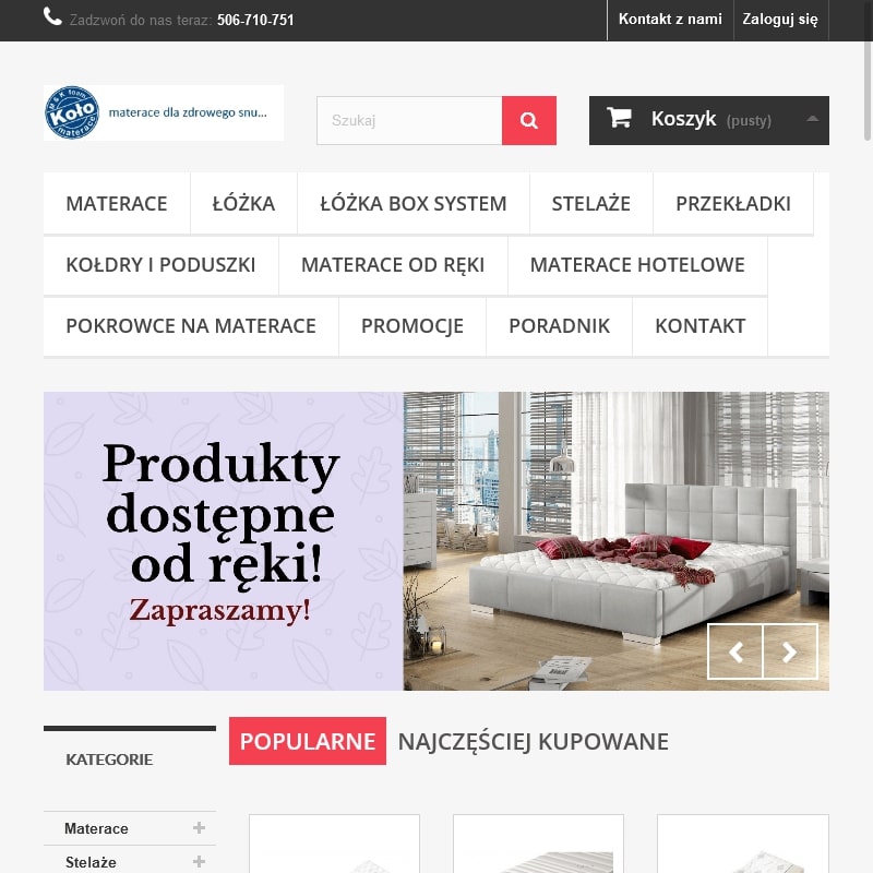 Materace lateksowe 140x200 - Koło