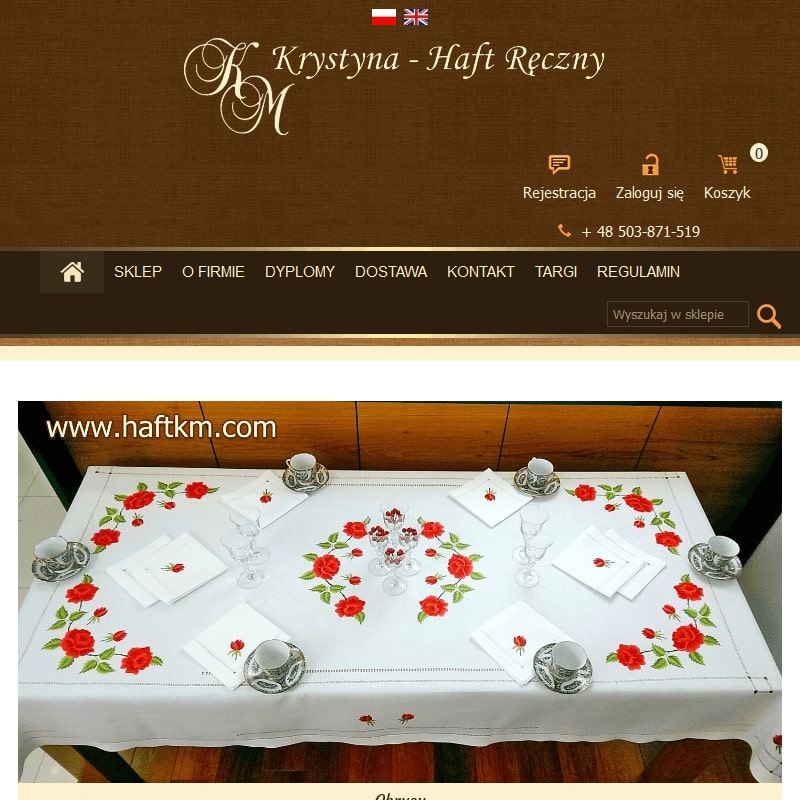 Serwetki haft richelieu