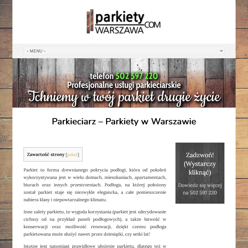 Parkiet drewniany - Warszawa