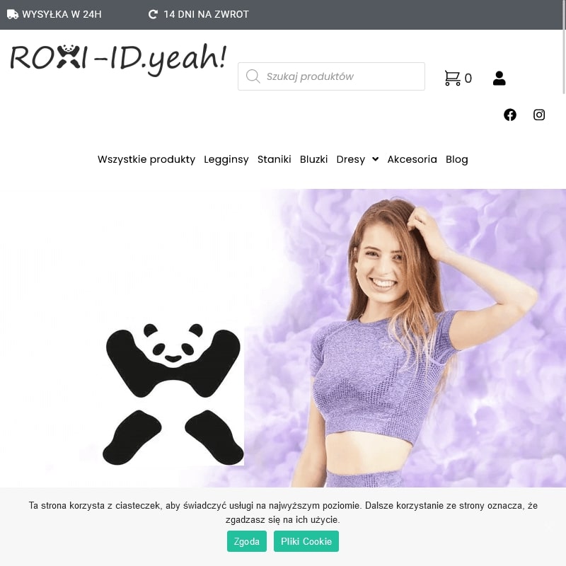 Legginsy sportowe podkreślające pośladki